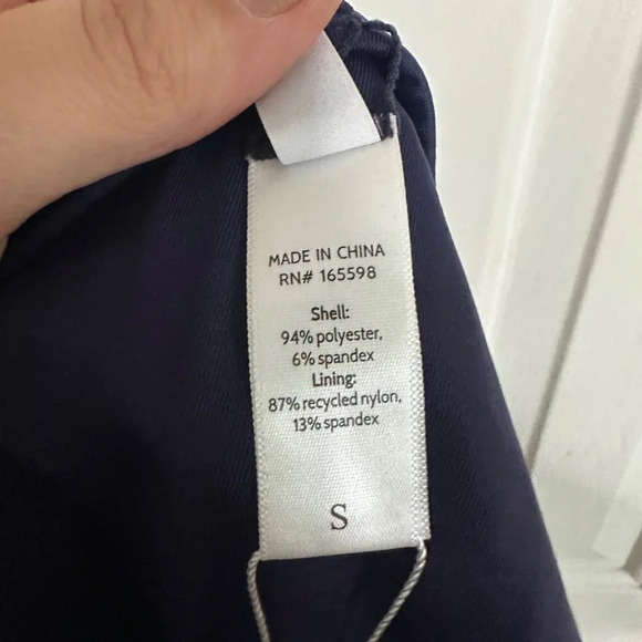 Andie Swim 90's High Waisted Bottom in Eyelet Navy Blue Size Small NEW - Picture 7 of 8